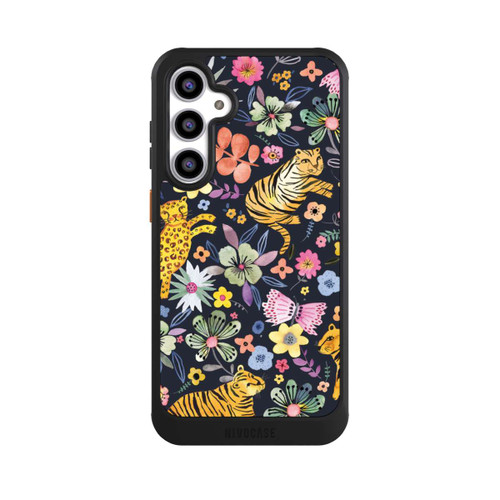 Samsung Galaxy S23 FE NIVOcore Frühlingsblumen mit Tiger schwarz