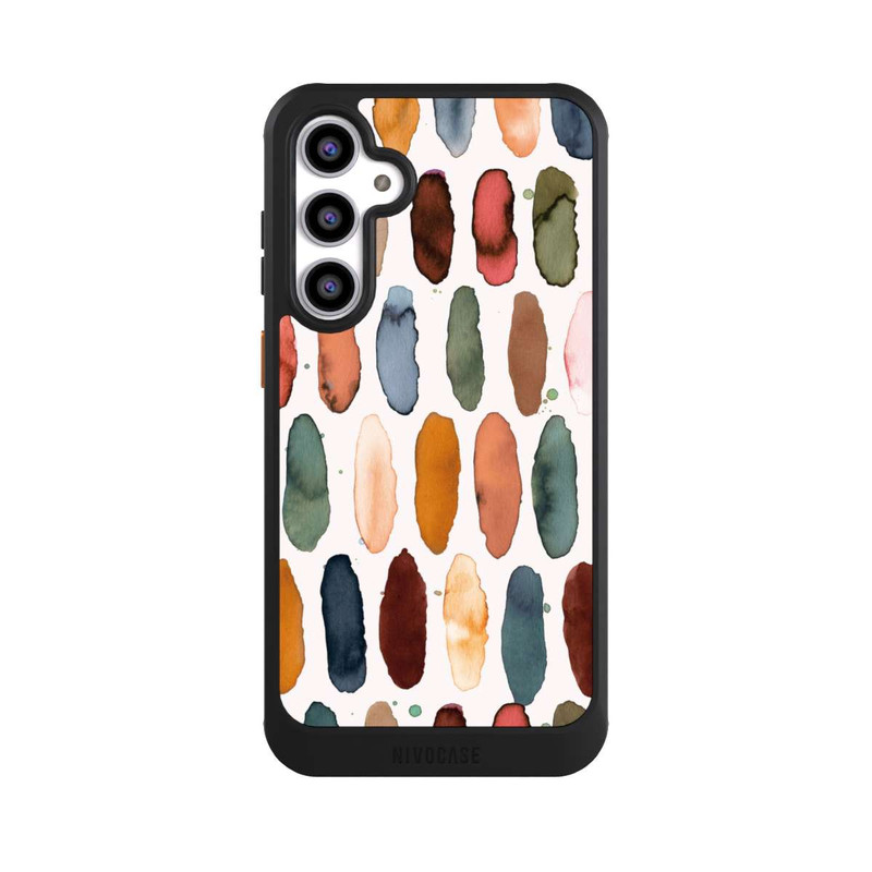 Galaxy S23 FE NIVOcore Aquarellstriche aus mineralischem Terrakotta