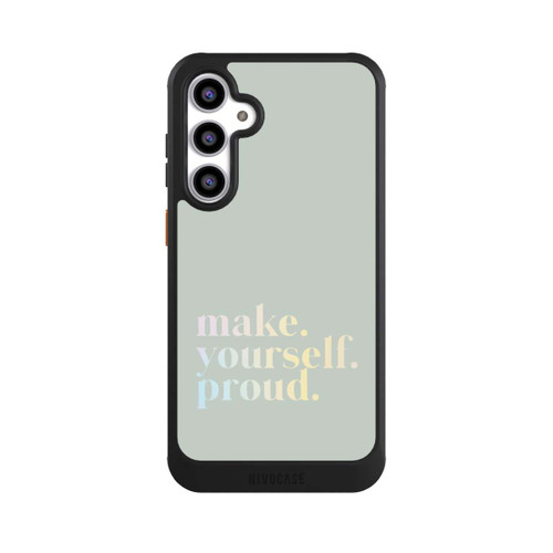 Samsung Galaxy S23 FE NIVOcore Make Yourself Proud Quote-Mint and Gradient