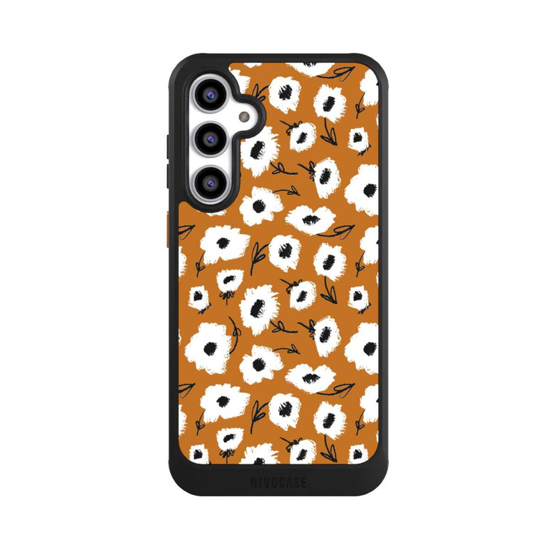 Galaxy S23 FE NIVOcore Flower pattern ocker