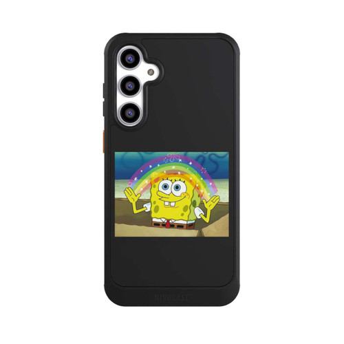 Samsung Galaxy S23 FE NIVOcore Spongebob - Regenbogen Meme transparent