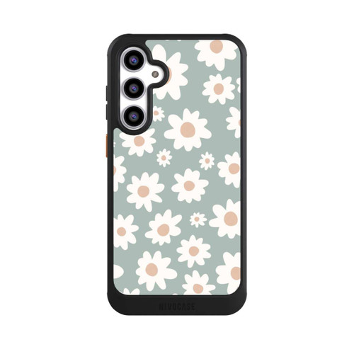 Samsung Galaxy S23 FE NIVOcore Daisy Flower Seamless Pattern Green