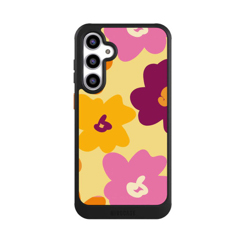 Samsung Galaxy S23 FE NIVOcore Retro Blumenmuster bunt