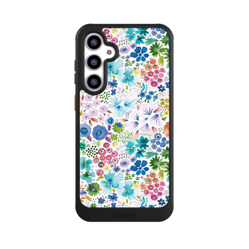 Samsung Galaxy S23 FE NIVOcore Kunstvolle kleine Frühlingsblumen blau