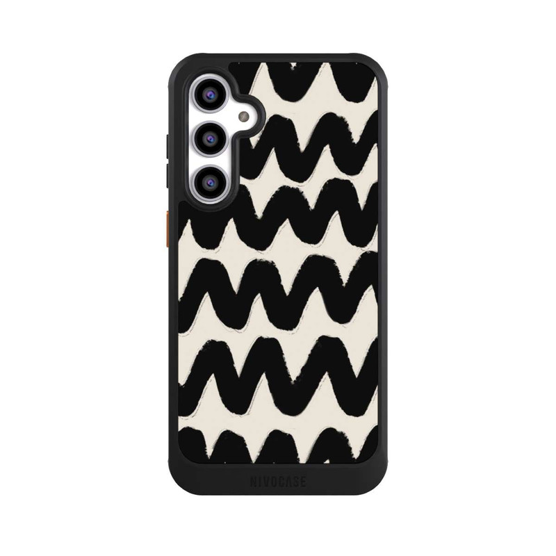 Galaxy S23 FE NIVOcore Black Waves Pattern