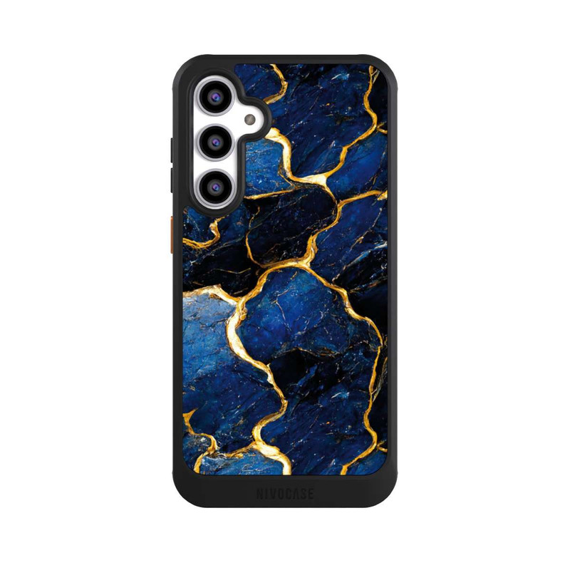 Galaxy S23 FE NIVOcore Blue Marble Gold Print Layers