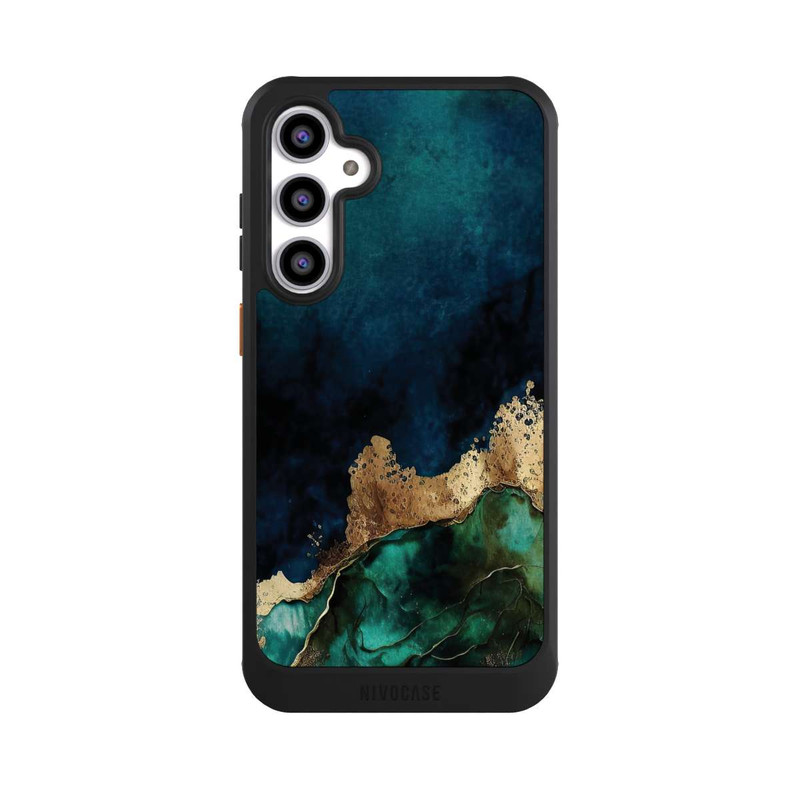 Galaxy S23 FE NIVOcore Bleu pétrole avec or