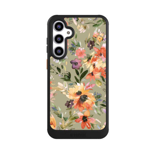 Samsung Galaxy S23 FE NIVOcore Malerische tropische Blumen Salbeigrün