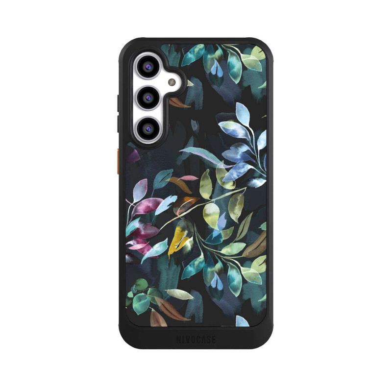 Galaxy S23 FE NIVOcore Watercolor Mystic Leaves Black