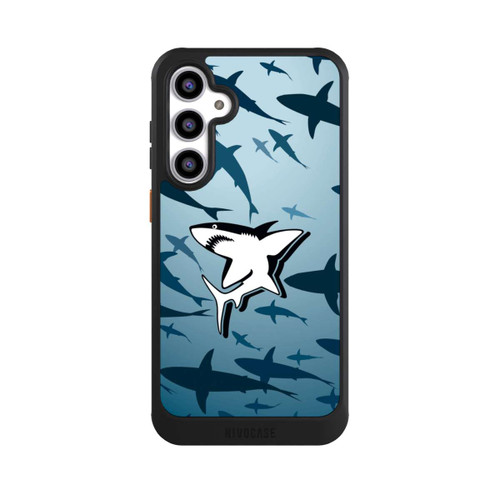 Samsung Galaxy S23 FE NIVOcore Haie Muster Blau