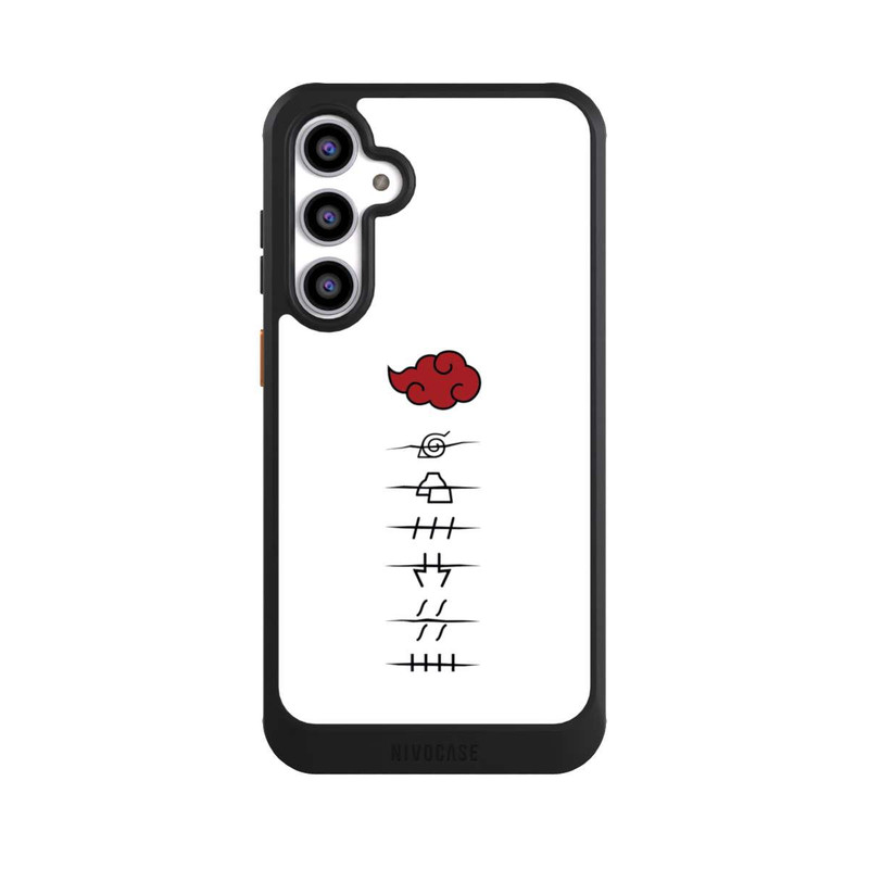 Galaxy S23 FE NIVOcore Akatsuki Mitgliedersymbole Weiß