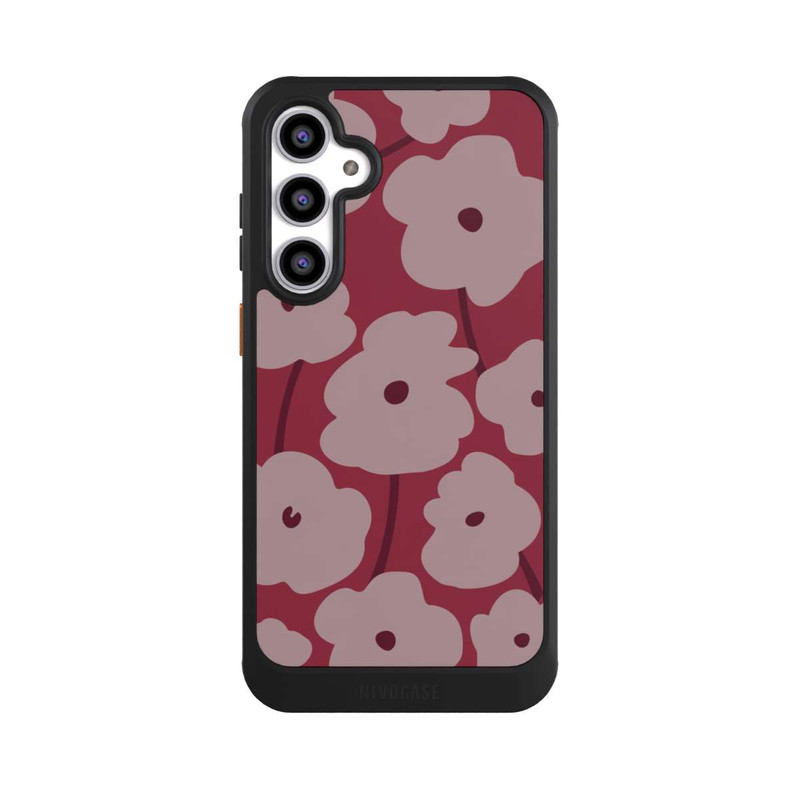 Galaxy S23 FE NIVOcore Minimalistische Blumen Bordeaux