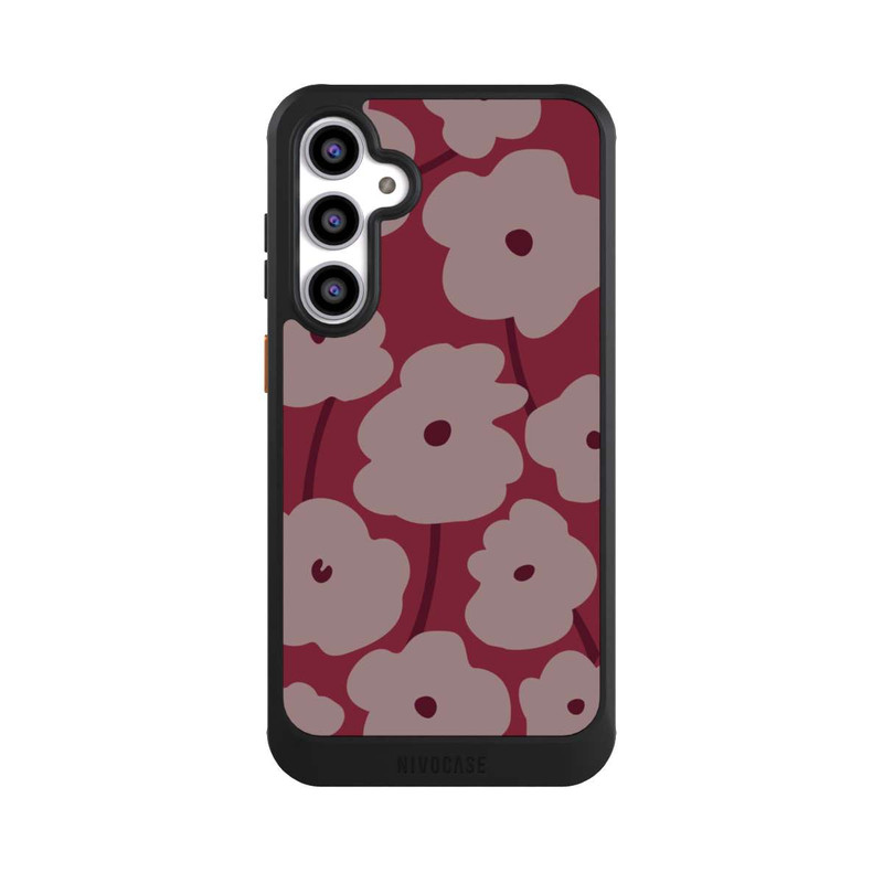 Galaxy S23 FE NIVOcore Minimalistische Blumen Bordeaux