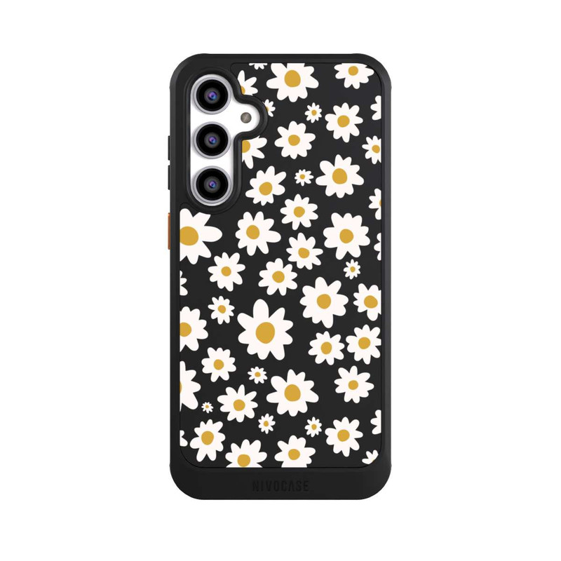 Galaxy S23 FE NIVOcore Daisy Flower Seamless Pattern Transparent