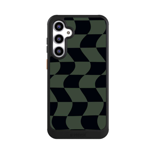 Samsung Galaxy S23 FE NIVOcore Checked Pattern Green Black