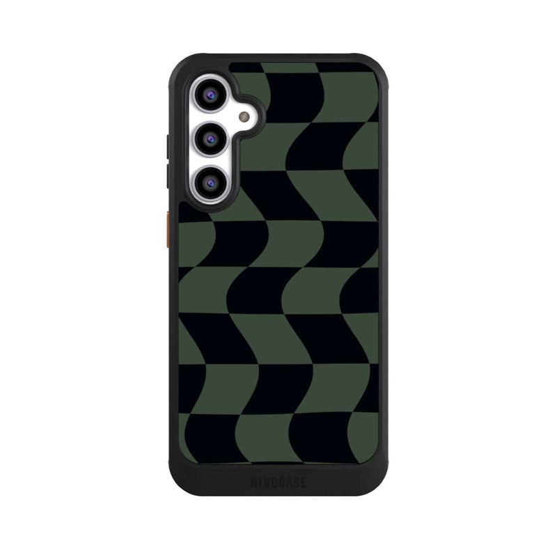Galaxy S23 FE NIVOcore Checked Pattern Green Black