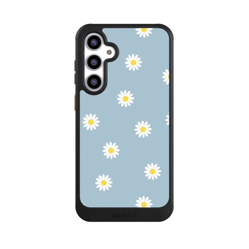 Galaxy S23 FE NIVOcore Gänseblümchen Muster Blau