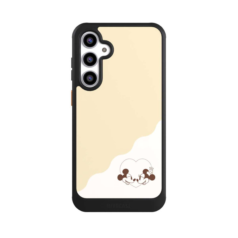 Galaxy S23 FE NIVOcore Mickey and Minnie Love Heart Beige