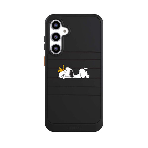 Samsung Galaxy S23 FE NIVOcore Snoopy Woodstock Streifen Peanuts Transparent