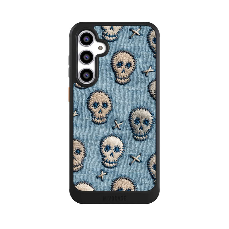 Galaxy S23 FE NIVOcore Skulls on Jeans Pattern