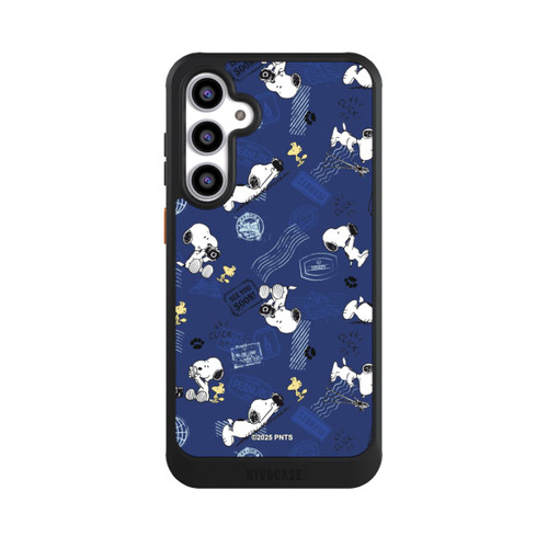 Samsung Galaxy S23 FE NIVOcore Peanuts Travel Stamps Pattern Blue