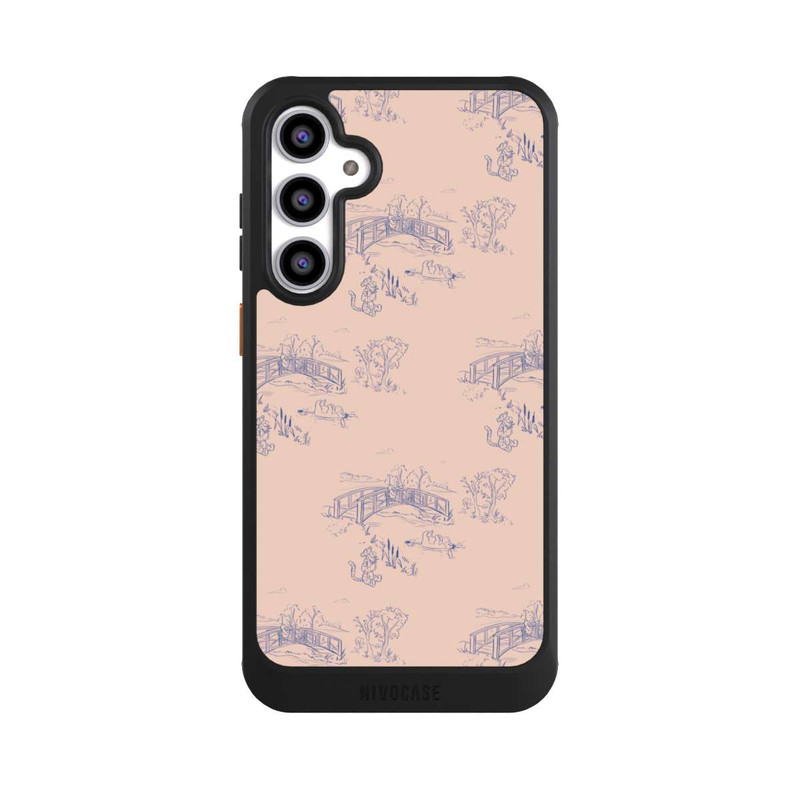 Galaxy S23 FE NIVOcore Winnie Puuh Keramik Muster Brücke Pink