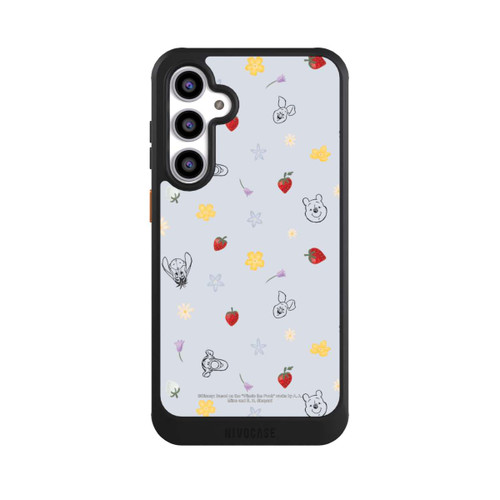 Samsung Galaxy S23 FE NIVOcore Winnie Puuh und Freunde Erdbeer Muster Blau