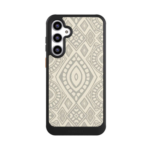Samsung Galaxy S23 FE NIVOcore Boho Geometric Mosaic Pattern Neutral Grey and Beige