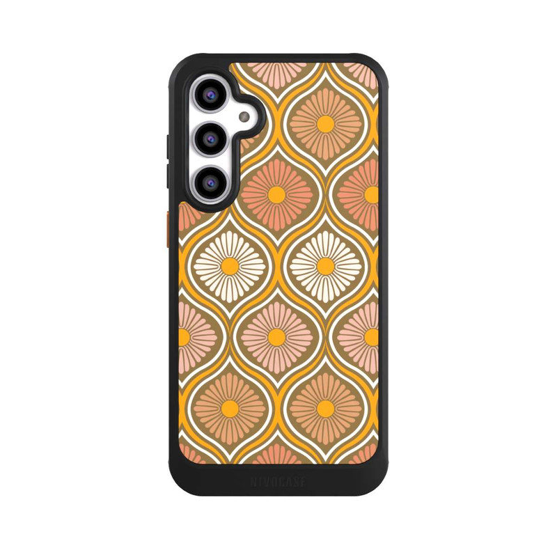 Galaxy S23 FE NIVOcore Groovy 70s Retro Mid-Century Daisy Flowers