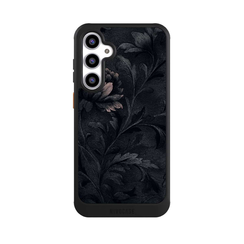 Galaxy S23 FE NIVOcore Dunkles Blumenmuster Vintage