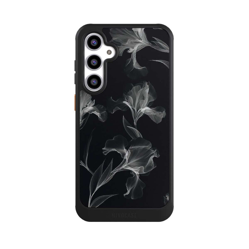 Galaxy S23 FE NIVOcore Black and White Photocopy x Ray of Flowers