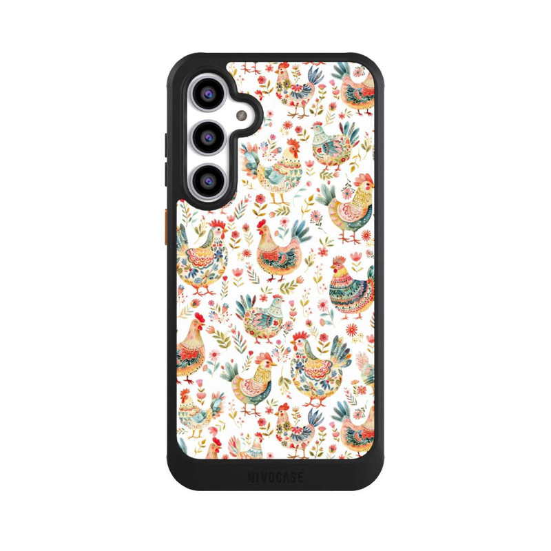 Galaxy S23 FE NIVOcore Motif de poulet coloré avec IA