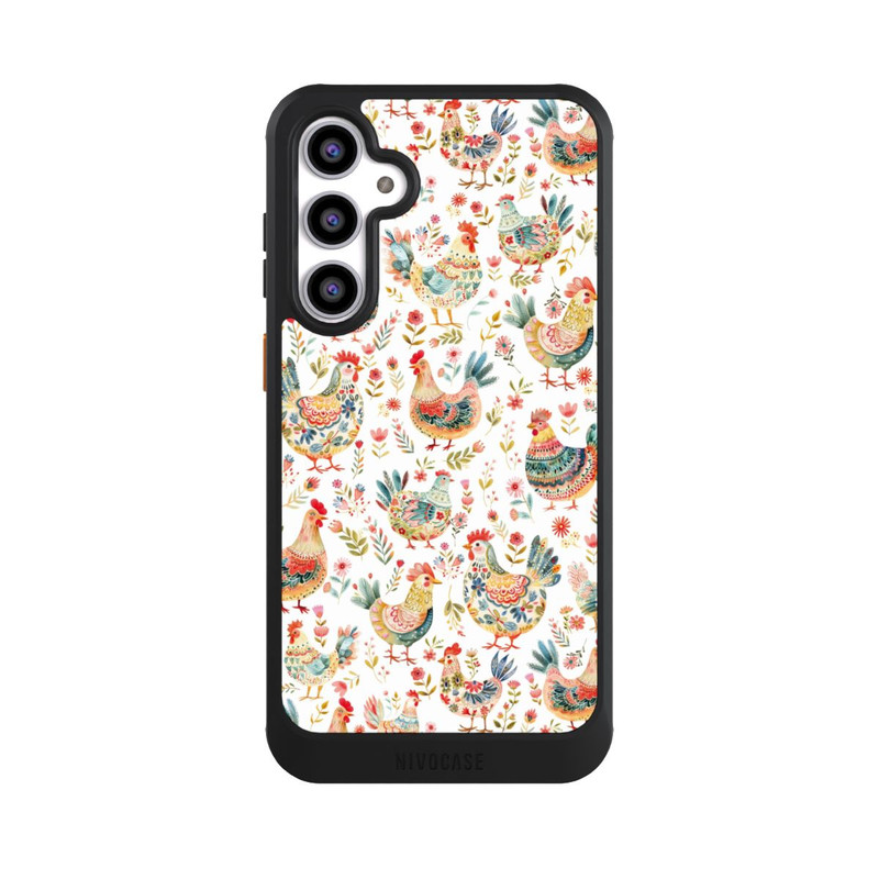 Galaxy S23 FE NIVOcore Colorful Chicken Pattern with AI