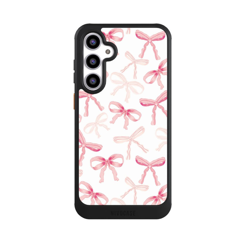 Galaxy S23 FE NIVOcore Hell Rosa Schleifen Muster