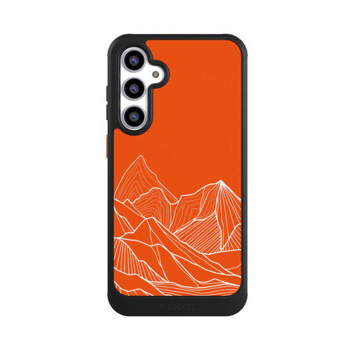 Samsung Galaxy S23 FE NIVOcore Höhenlinien Berg Orange