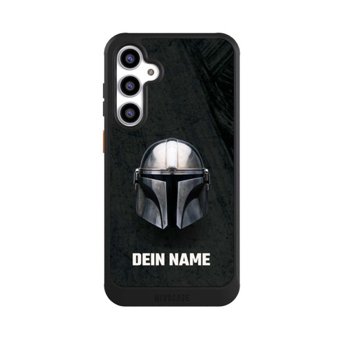 Samsung Galaxy S23 FE NIVOcore Star Wars Mandalorian Black Helmet Personalisierbar
