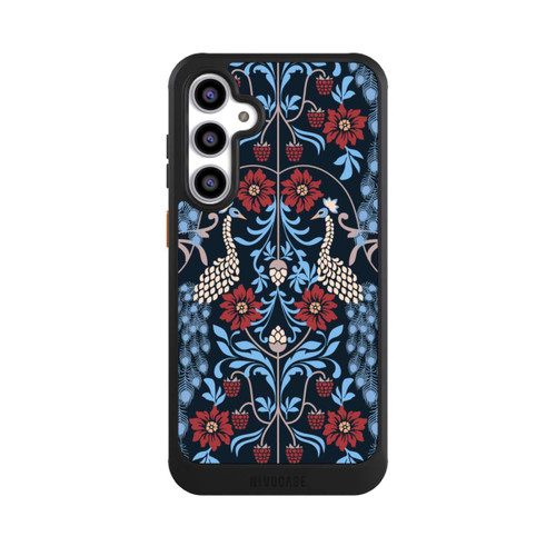 Samsung Galaxy S23 FE NIVOcore Vintage Peacock Garden Arts and Crafts Floral Dark