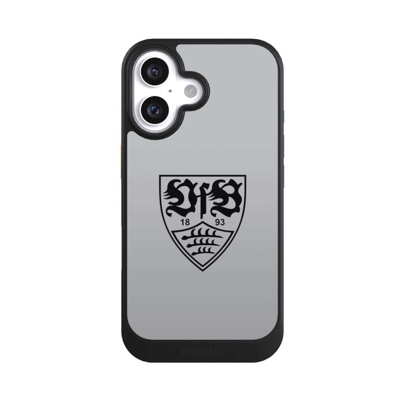 iPhone 16 NIVOcore VfB Stuttgart Wappen Grau