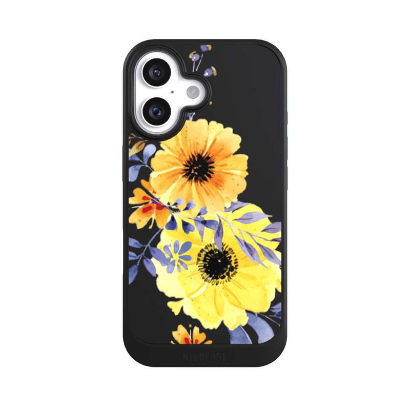 iPhone 16 NIVOcore Gelbe schwedische Blumen