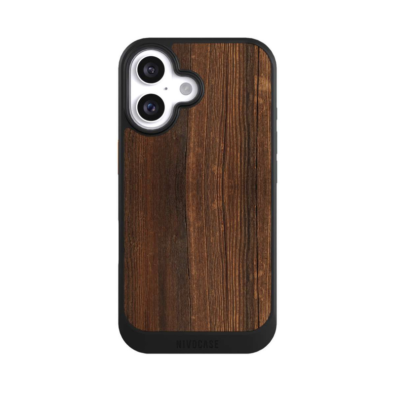 iPhone 16 NIVOcore Nußbaum Holzlook