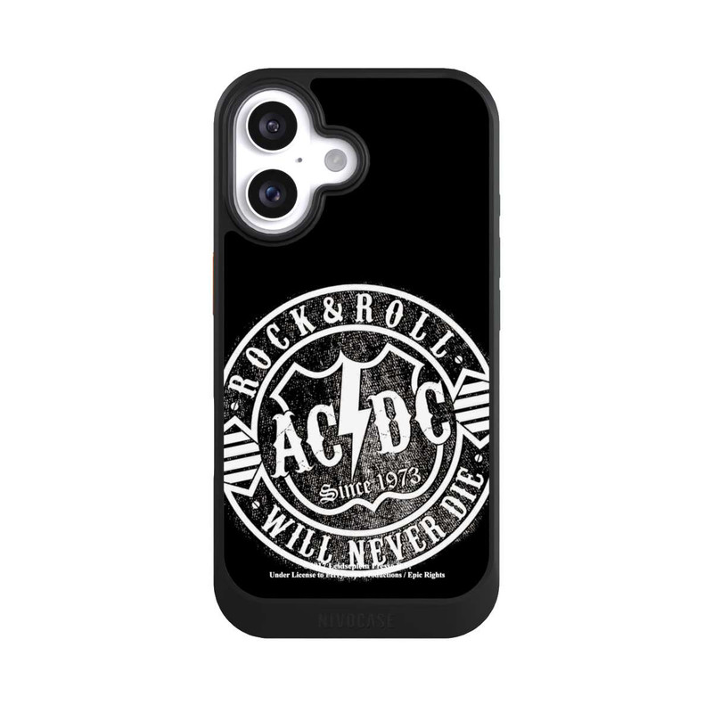 iPhone 16 NIVOcore ACDC Rock and Roll Weiss