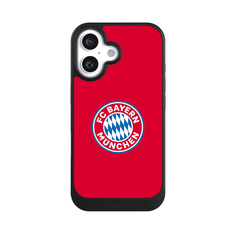 iPhone 16 NIVOcore FCB Logo auf Rot