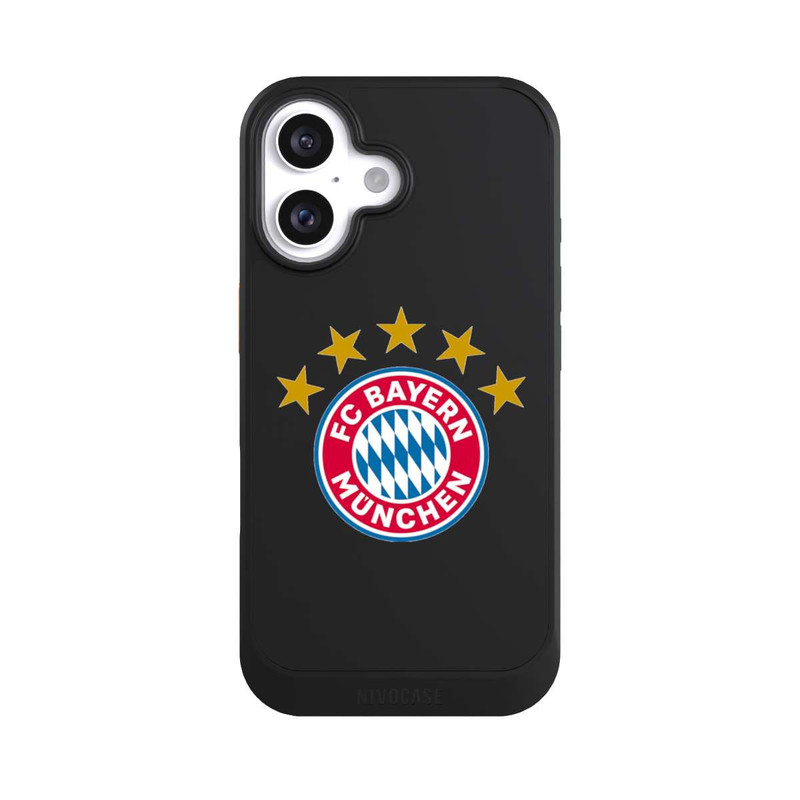 iPhone 16 NIVOcore Logo FCB avec Étoiles - sans Fond
