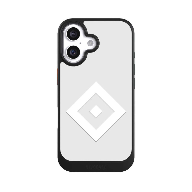 iPhone 16 NIVOcore Rauten Logo auf HSV Grau