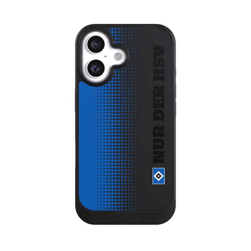 iPhone 16 NIVOcore Nur der HSV - Rautenraster Blau - ohne Hintergrund