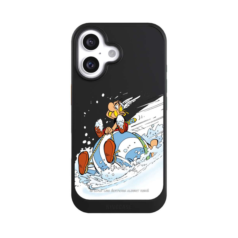 iPhone 16 NIVOcore Asterix & Obelix Schlitten Transparent