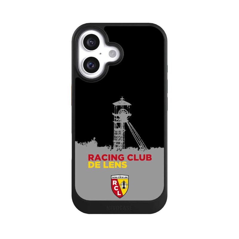 iPhone 16 NIVOcore RC Lens Turm Schwarz-Grau