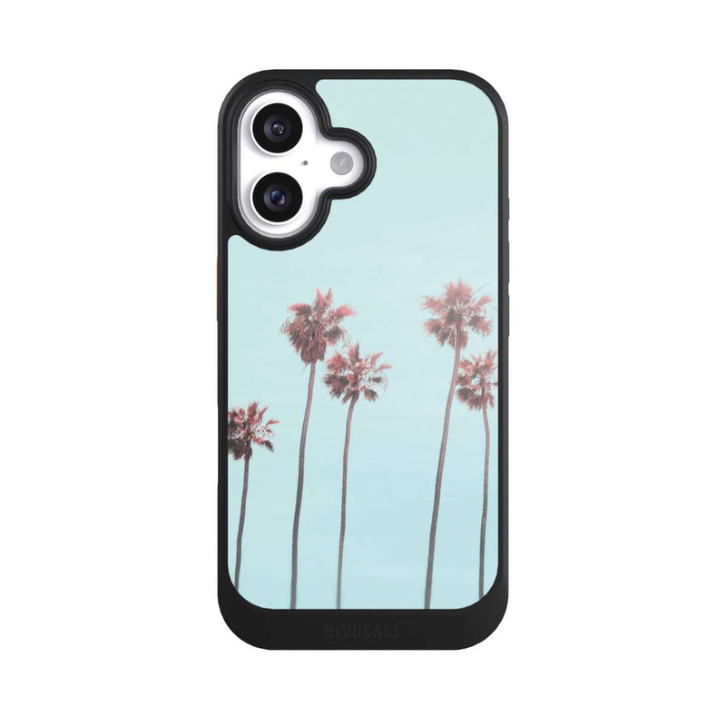 iPhone 16 NIVOcore Hellrosa Strandpalme Paradies