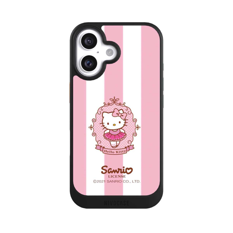 iPhone 16 NIVOcore Ballerine Hello Kitty à rayures