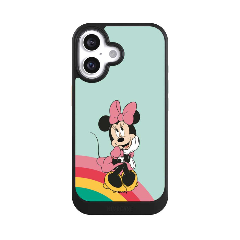 iPhone 16 NIVOcore Minnie Regenbogen Portrait